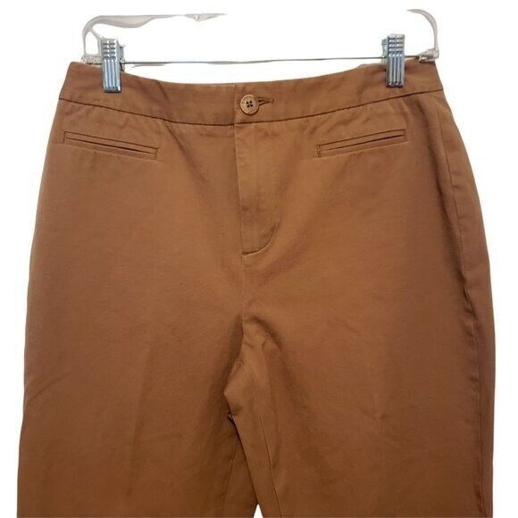 ColdWater Creek Womens Size 10  Brown Solid Classic Fit Chino Pants - Picture 4 of 11